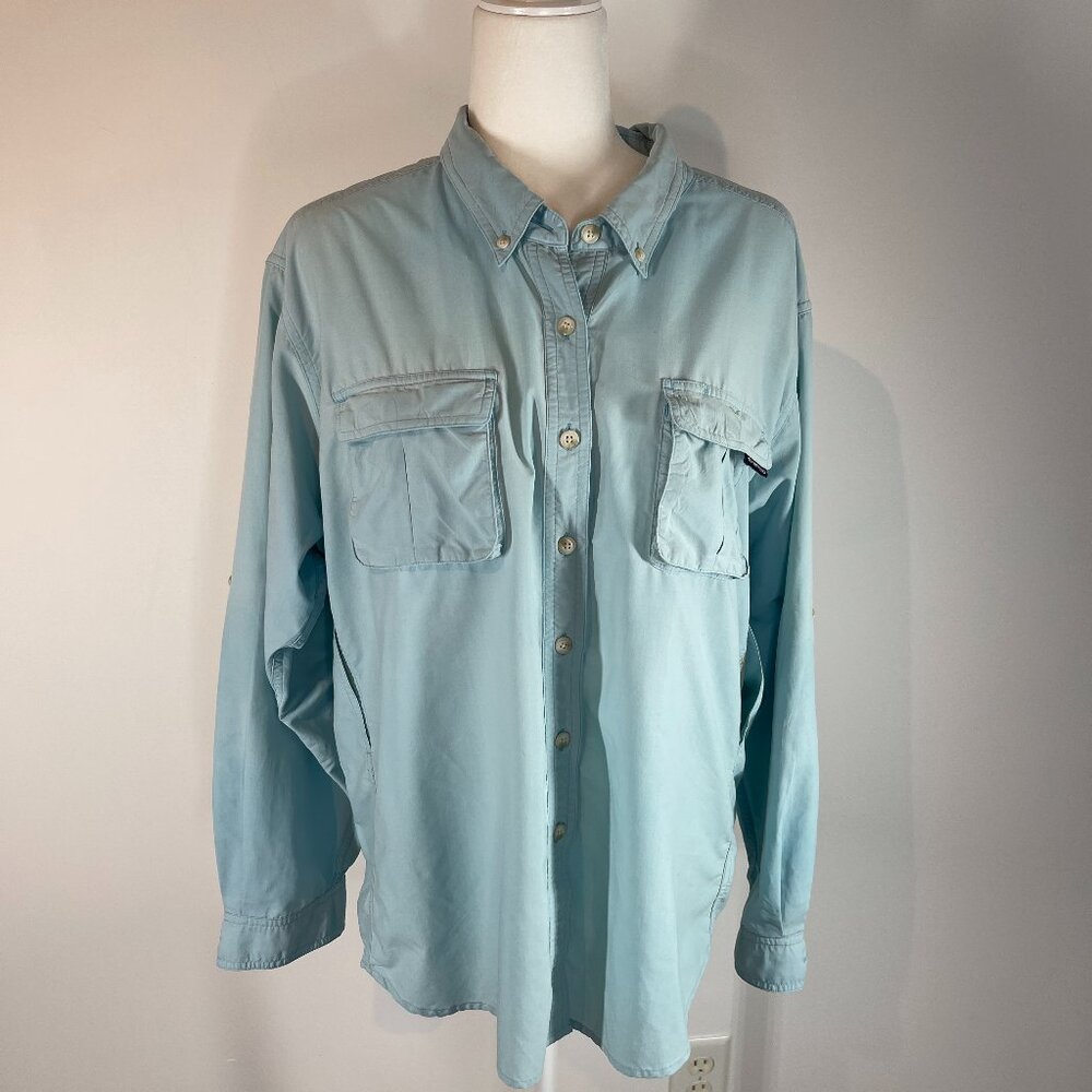 Exofficio Blue Long Sleeve Outdoor Shirt size XL
